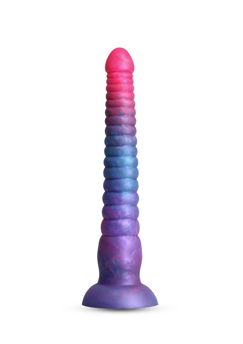 Colours Stacked Silicone Dildo 9in - Pink/Blue