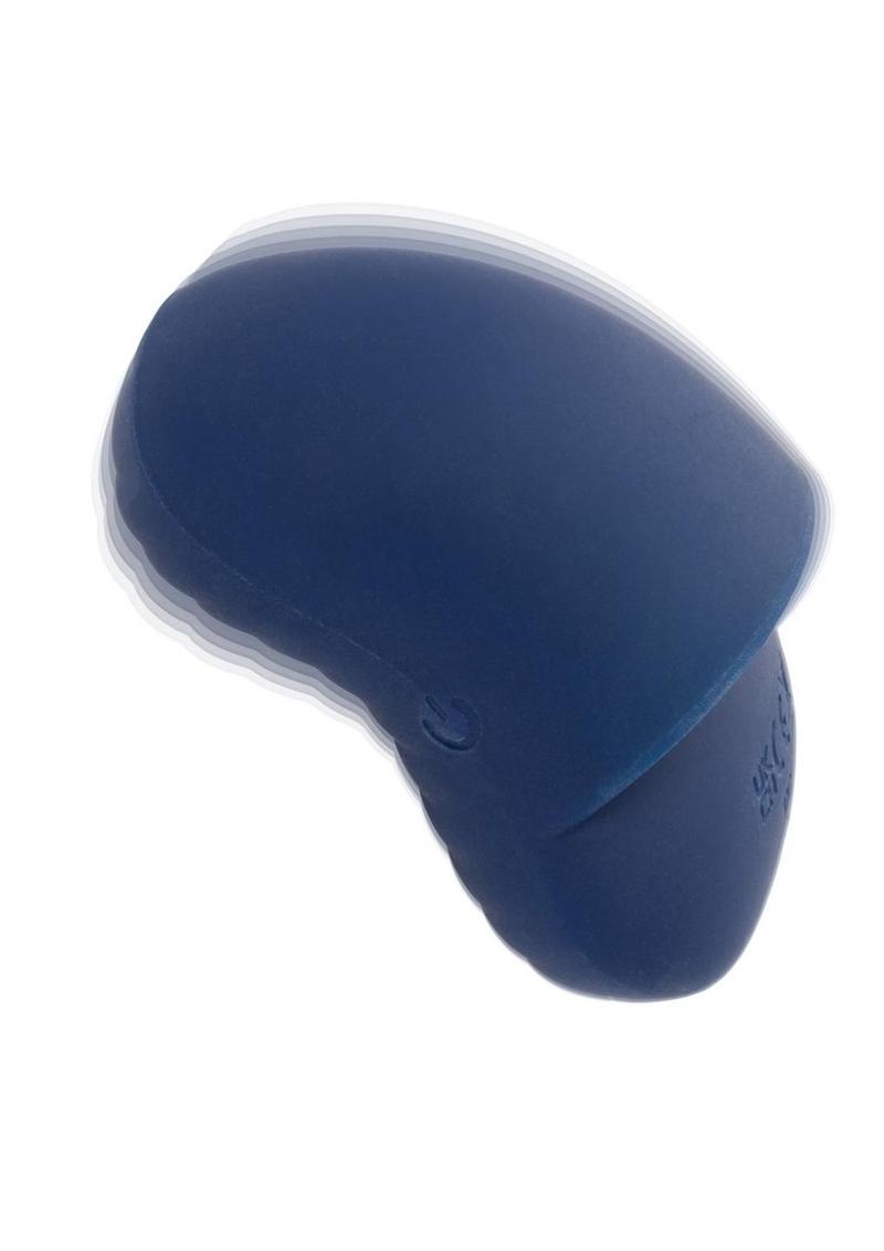 Cashmere Dual Finger Massager Rechargeable Silicone Vibrator - Blue