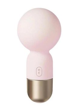 Pokewan Pocket Mini Vibrating Silicone Rechargeable Wand Massager - Pink/Rose Gold