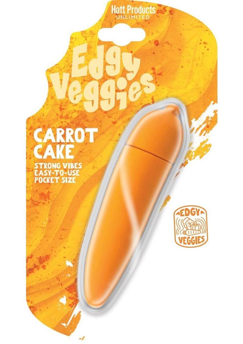 Edgy Veggies Carrot Cake Rechargeable Silicone Vibrator - Orange