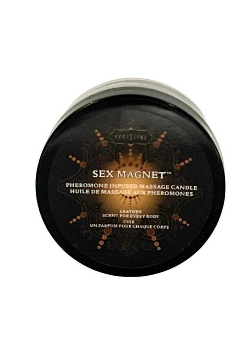 Sex Magnet Pheromone Massage Candle 1.7oz - Leather