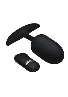 Heavy Hitters Vibrating Weighted Silicone Anal Plug - XLarge - Black