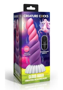 Creature Cocks Cloud Rider Unicorn Rechargeable Silicone Dildo - Multicolor