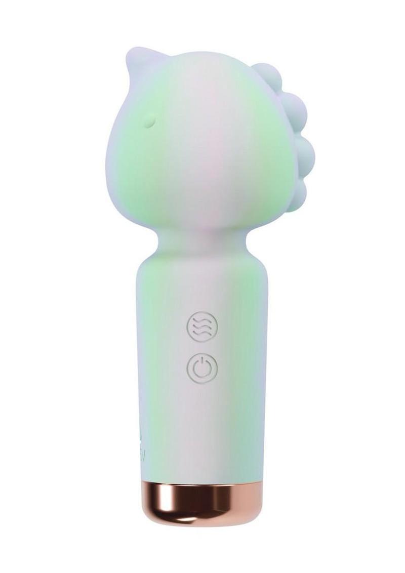Play With Me Unicorn Dreams Silicone Rechargeable Clitoral Stimulator - Blue/Green