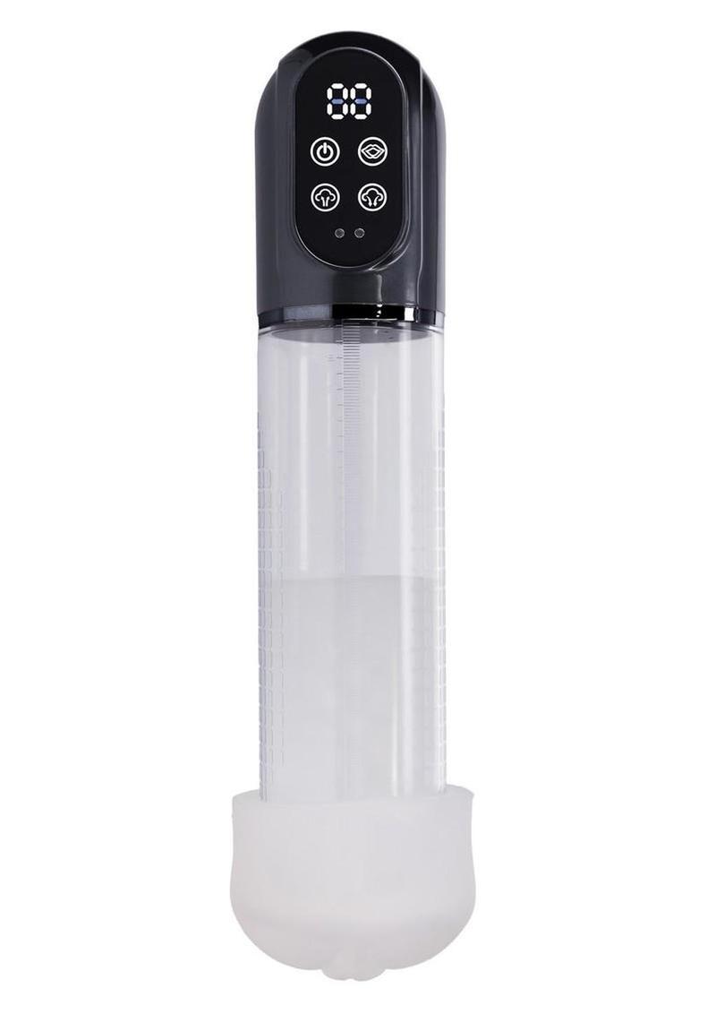 Pumped Engage 6 Function Automatic Rechargeable Penis Pump - Gun Metal