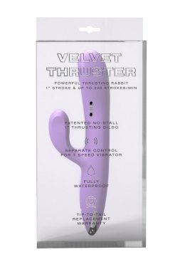 Velvet GoGo All-in-1 Thruster Rechargeable Silicone Dildo - Purple
