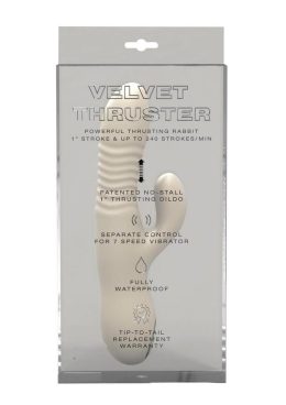 Velvet GoGo All-in-1 Thruster Rechargeable Silicone Dildo - Vanilla