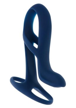Zero Tolerance big Time Rechargeable Silicone Vibrating Penis Extension - Blue