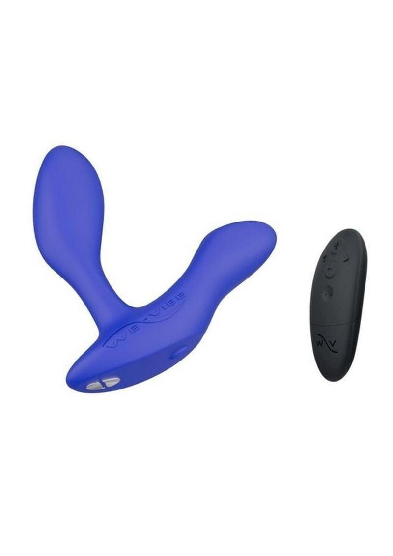 We-Vibe Vector+ Rechargeable Silicone Vibrating Prostate Massager with Remote Control - Royal Blue
