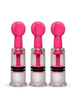 Size Matters MAXtwist Clit and Nipple Triple Sucker Set - Pink