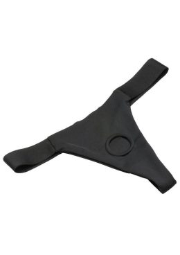Bedroom Bliss Chérie Thong Strap-On Panty Harness - Small - Black